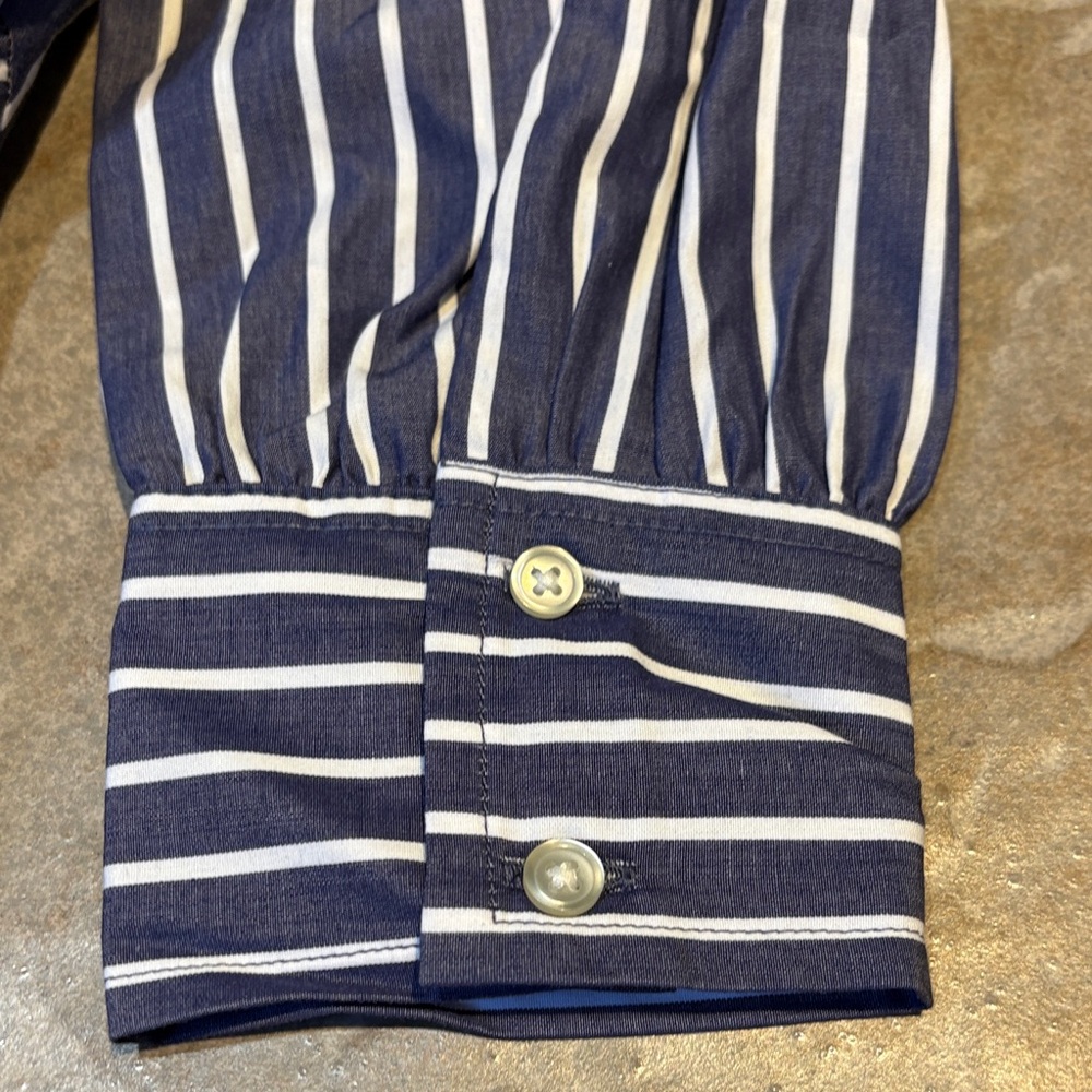 New Free Assembly Striped Navy Shirt Dress - Picture 9 of 9
